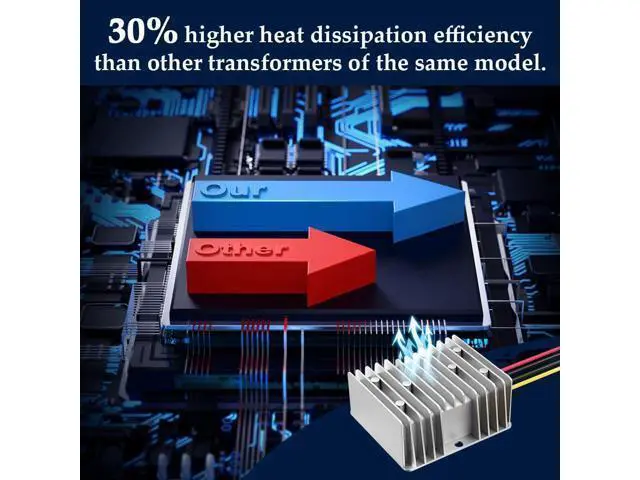 Alt view image 6 of 6 - DC 12v to 24v Converter 15A 360W, Heavy Duty Step Up Waterproof Transformer DC Power Adapter Converter for Car Truck Vehicle Boat Motor Solar System