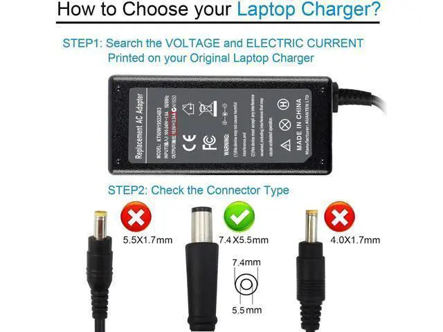 Alt view image 2 of 7 - 65W Charger Power Supply Adapter for Dell Chromebook 11 3180 3189 3120 3181 P22T P26T LA65NS2-01 PA-12 HA65NM130 06TM1C 09RN2C 6TM1C Y1H45 1XRN1 PA-1900-02D CB1C13 DA65NM111-00 928G4
