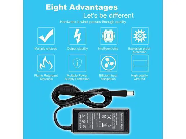 Alt view image 7 of 7 - 19.5V 3.34A 65W PA-12 AC Adapter Charger for Dell Inspiron M5030 M5110 N4010 N4020 N4030 N5010 N5110 N5030 N5040 N5050 Inspiron 15 1564 3537 7537 Power Supply Cord(7.4 * 5mm Tip)