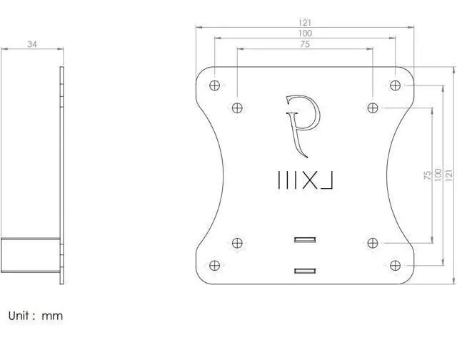 Alt view image 2 of 4 - Monitor VESA Adapter Arm/Mount Compatible with HP Pavilion 22F 22ER 22ES 22EB 22EA - 23ER 23F 23ES 23EB 23EA - 24F 24ER 24ES 24EB 24EA - 25F 25ER 25ES 25EB 25EA - 27F 27ER 27ES 27EB 27EA