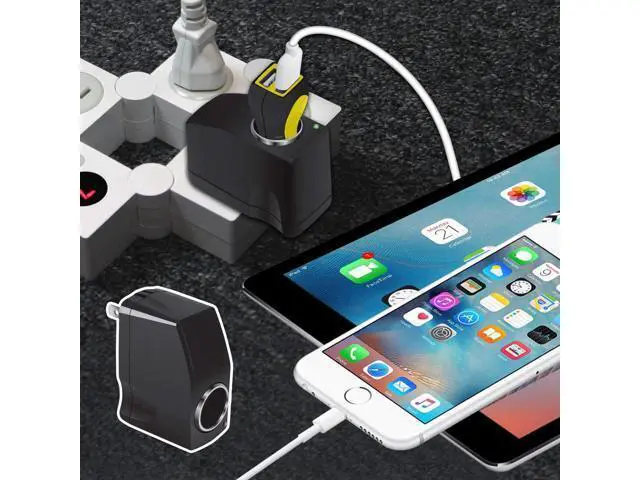 Alt view image 3 of 7 - Cellet AC to DC 12V Output Converter. AC/DC Power 110V- 120V AC to 12V DC Car Cigarette Lighter Power Converter. AC to DC Female Adapter (Not for Air-Pump, Compressor, Vacuum Cleaner)