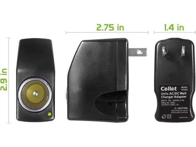 Alt view image 7 of 7 - Cellet AC to DC 12V Output Converter. AC/DC Power 110V- 120V AC to 12V DC Car Cigarette Lighter Power Converter. AC to DC Female Adapter (Not for Air-Pump, Compressor, Vacuum Cleaner)