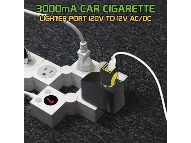 Alt view image 4 of 7 - Cellet AC to DC 12V Output Converter. AC/DC Power 110V- 120V AC to 12V DC Car Cigarette Lighter Power Converter. AC to DC Female Adapter (Not for Air-Pump, Compressor, Vacuum Cleaner)