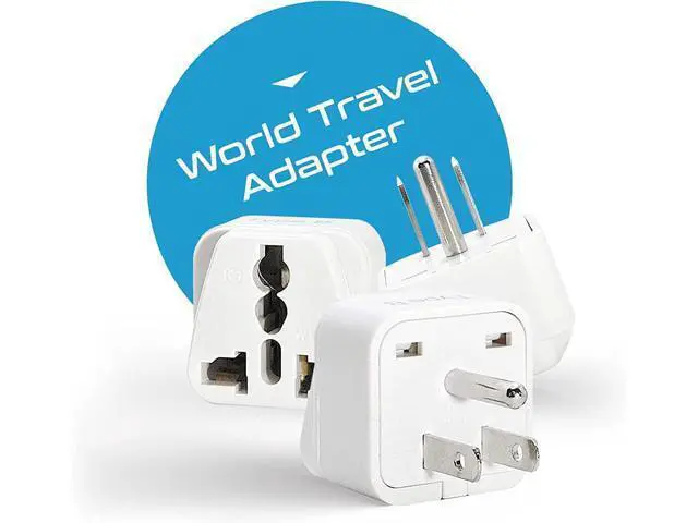 Alt view image 4 of 7 - Ceptics Adapter Plug Set for World Wide International Travel Use - Grounded Safe - Works with Cell Phones, Chargers, Batteries, Camera, and More