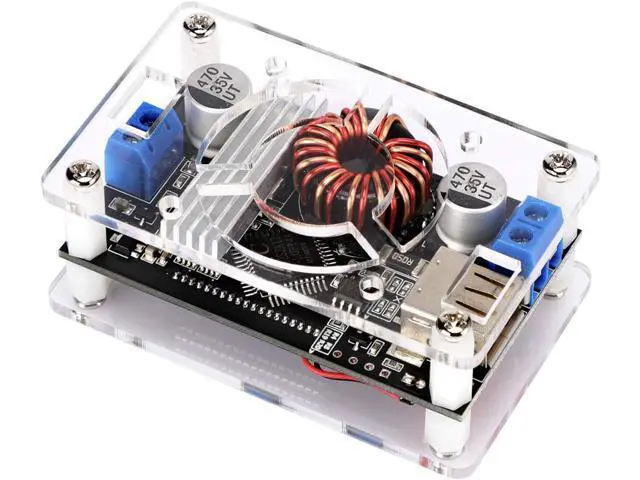 Alt view image 5 of 7 - DROK Buck Boost Voltage Regulator, DROK DC 6-30V to DC 0.5-30V 5V 12V 24V Adjustable Voltage Converter, 4A 60W Power Supply Step Up Down Transformer Board Module with USB Port Case LCD Display Volt Am