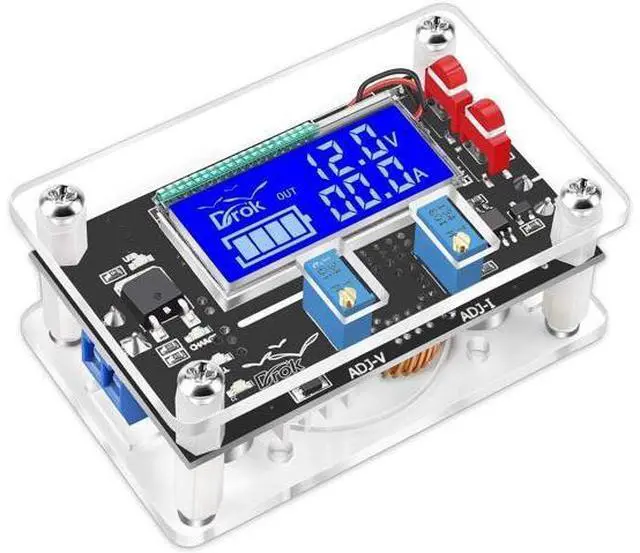 Main image of DROK Buck Boost Voltage Regulator, DROK DC 6-30V to DC 0.5-30V 5V 12V 24V Adjustable Voltage Converter, 4A 60W Power Supply Step Up Down Transformer Board Module with USB Port Case LCD Display Volt Am