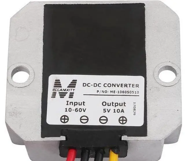 Alt view image 4 of 7 - uxcell Power Converter Regulator DC 48V/60V to DC 5V 10A 50W Waterproof Voltage Convert Transformer