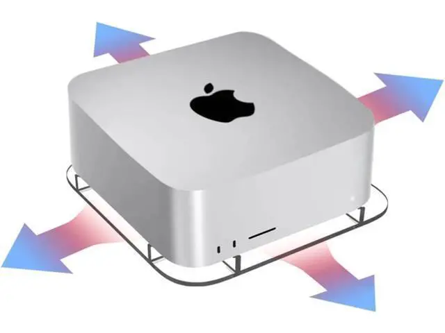 Alt view image 3 of 7 - Acrylic Desktop Stand for Mac Studio M2 Max, M2 Ultra, M1 Max, M1 Ultra - Mac Studio Stand Holder Compatible with Mac Studio and Mac mini, Clear