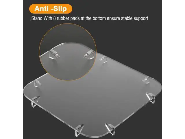 Alt view image 4 of 7 - Acrylic Desktop Stand for Mac Studio M2 Max, M2 Ultra, M1 Max, M1 Ultra - Mac Studio Stand Holder Compatible with Mac Studio and Mac mini, Clear
