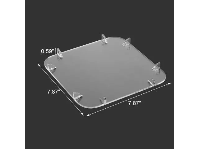 Alt view image 5 of 7 - Acrylic Desktop Stand for Mac Studio M2 Max, M2 Ultra, M1 Max, M1 Ultra - Mac Studio Stand Holder Compatible with Mac Studio and Mac mini, Clear