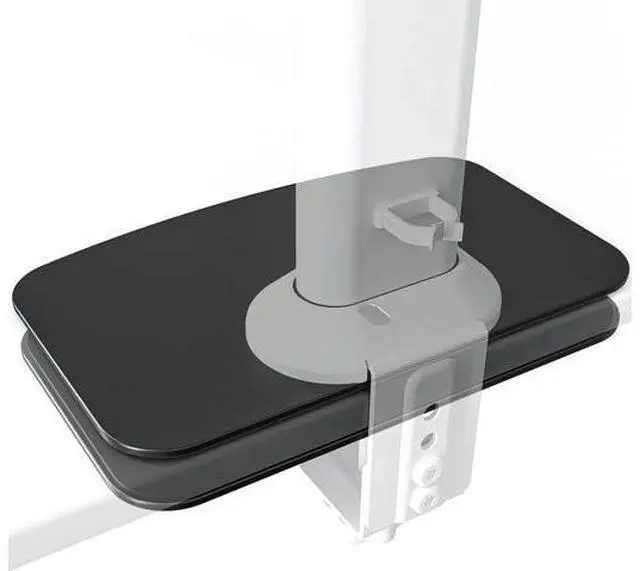 Main image of Hemudu Monitor Mount Reinforcement Plate for Thin, Glass and Other Fragile Tabletop, Universal Steel Bracket Plate Fits Most Monitor Stand C Clamp Installation HD05B-001
