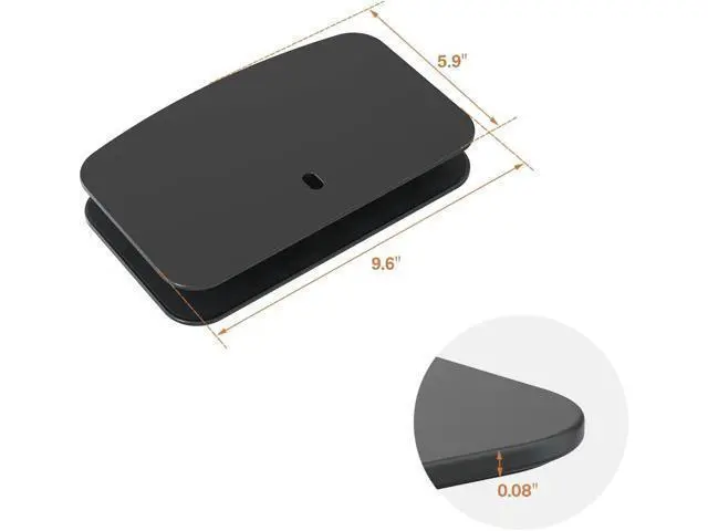 Alt view image 5 of 7 - Hemudu Monitor Mount Reinforcement Plate for Thin, Glass and Other Fragile Tabletop, Universal Steel Bracket Plate Fits Most Monitor Stand C Clamp Installation HD05B-001