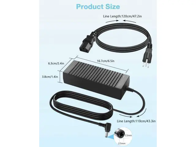 Alt view image 5 of 7 - 24V 5A 120W Power Supply 100V-240V or 110V - 220V AC to DC Adapter 24V 5amp Switching Converter 5.5x2.1mm Plug for Routers CCTV IP Security Cameras 5050 3528 LED Strip Mould Lights