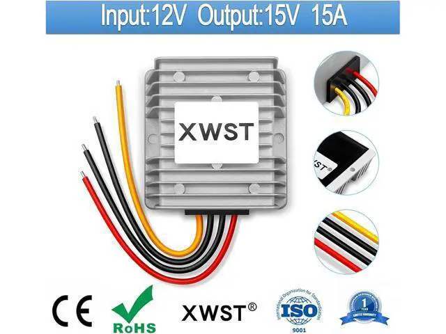 Alt view image 2 of 7 - DC DC 12V to 15V 15A Step-up Module,Boost Converter 9V-13V to 15V Voltage Regulator,Waterproof Power Adapt 225W 15V Volt Transformer Module(12V to 15V 15A)