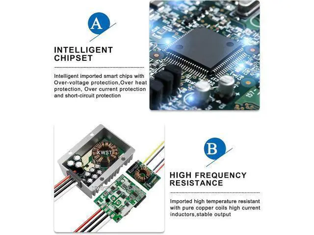 Alt view image 6 of 7 - DC DC 12V to 15V 15A Step-up Module,Boost Converter 9V-13V to 15V Voltage Regulator,Waterproof Power Adapt 225W 15V Volt Transformer Module(12V to 15V 15A)
