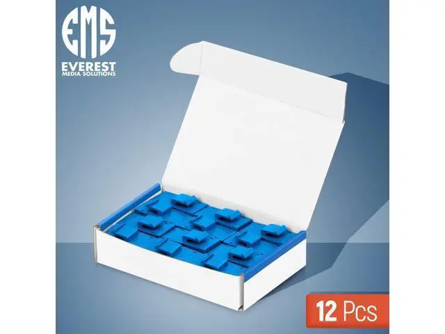 Alt view image 2 of 7 - Everest Media Solutions RJ45 CAT6 Keystone Coupler in Blue - 12-Pack - Female to Female Ethernet Keystone Jack for Standard Wall Plates & Patch Panels - UTP Inline RJ45 Coupler Extender