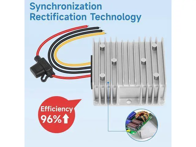 Alt view image 6 of 6 - DC-DC 36V 48V to 12V 20A 240W Step Down Converter Golf Cart Voltage Regulator Reducer Transformer with Fuse Waterproof