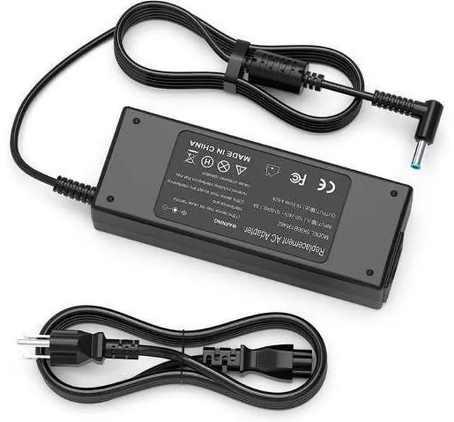Main image of 90W Laptop Charger for HP Envy 13 15 17 M6 M7 X360; HP Pavilion X360 11 13 14 15 17, Stream 11 13 14 AC Adapter; HP Spectre X360 13 15, Elitebook Power Supply Cord (Smart Blue Tip)