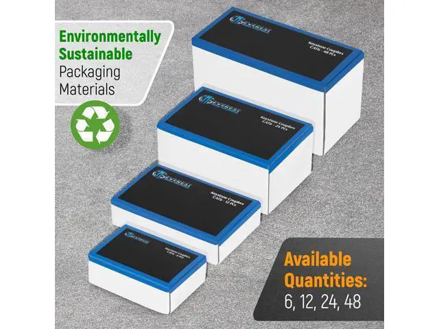 Alt view image 7 of 7 - Everest Media Solutions RJ45 CAT6 Keystone Coupler in Blue - 12-Pack - Female to Female Ethernet Keystone Jack for Standard Wall Plates & Patch Panels - UTP Inline RJ45 Coupler Extender