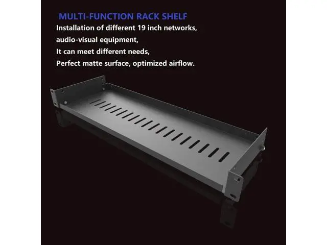 Alt view image 2 of 7 - Jingchengmei 1U Disassembled Vented Cantilever Server Rack Mount Shelf 6"(152mm) Depth for 19-Inch Network/AV Equipment Rack and Cabinet(1U6V)