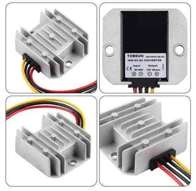 Alt view image 2 of 7 - Golf CART Voltage Reducer Automatic Buck Boost Converter DC 8V-40V to 12V 3A 36W Step Down Up Regulator Waterproof Module Transformer
