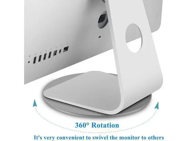 Alt view image 2 of 7 - Aluminum 360° Rotation Monitor Swivel Base Computer Screen Monitor Turntable Stand Flat Panel TV Rotating Mat for iMac Laptop Potted Plants Arts Crafts Products Display Stand