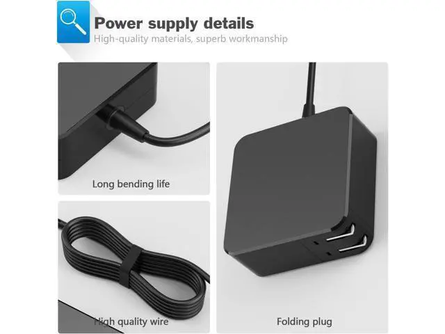 Alt view image 4 of 7 - 19V Laptop Charger for Gateway Gateway GWTN156-1 GWTN156-5 GWTN156-4 GWTN156-9 GWTN141-2 GWTN141-10 GWTN156-7 GWTN156-7 GWNC31514-BK Vaio FE 14 15 Gateway AC Adapter Power Cord
