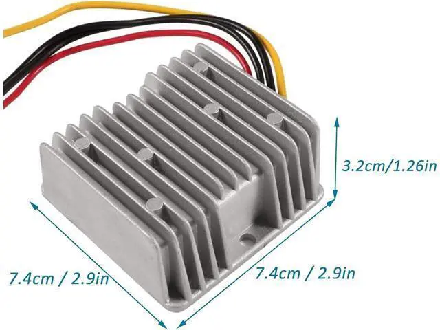 Alt view image 3 of 6 - DC Voltage Reducer Converter DC 8V-40V to 12V 10A 120W Reducer Power Converter Waterproof Regulator Module Transformer for Golf Cart Club Car (8V-40V to 12V 10A Converter)