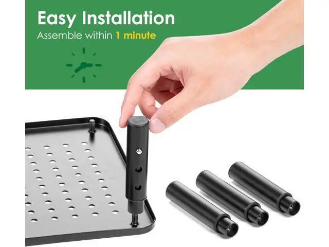 Alt view image 7 of 7 - DOLALIKE 2 Pack Desktop Riser, 3 Height Adjustable Monitor stands for 2 Monitors, PC, Computer, Printer, iMac, Desktop Monitor Stand with Ventilated Platform for Airflow