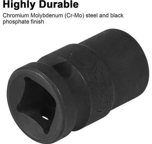 Alt view image 4 of 5 - Jetech 3/4 Inch Drive 1-7/8 Inch Standard Impact Socket, Made with Chrome Molybdenum Alloy Steel, Heat Treated, 6-Point Design, SAE