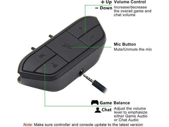 Alt view image 2 of 6 - Stereo Headset Adapter for Xbox One & Xbox Series X|S Controller - Adjust Audio Balance (Game Sound & Voice Chat), Volume, Mic Directly