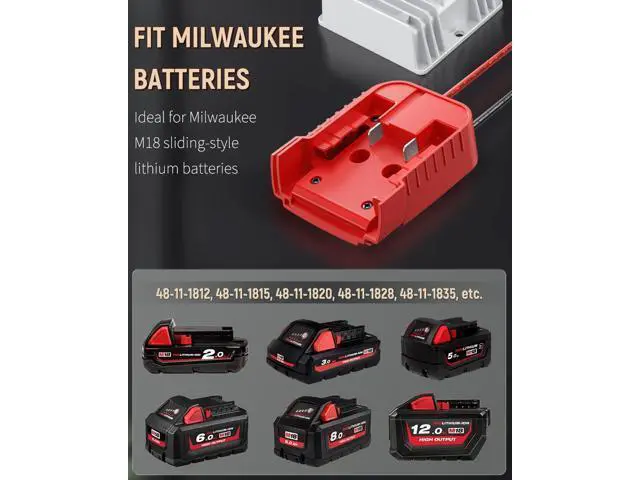 Alt view image 3 of 7 - Vibit 18 V to 12 V Step-Down Converter for Milwaukee M18 Battery, DC Power Adapter, Voltage Reducer Transformer 180 W Buck Converter Regulator for Golf Cart RC Car Truck Light & DIY