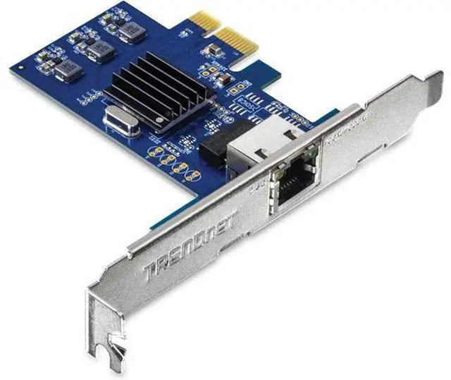 Main image of TRENDnet 2.5GBase-T PCIe Network Adapter, TEG-25GECTX, Converts a PCIe 2.0 or Later Slot into a 2.5G Ethernet Port, 802.1Q VLAN Tagging, Standard & Low-Profile Brackets Included, Windows Support