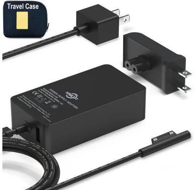Main image of Laptop Charger for Surface Pro 10/9/8/X/7/6/5/4/3, Microsoft Surface Laptop 6/5/Studio/4/Go/3/2, Surface Go 2/3, Surface Book 2/1, Adapter Power Support 65W 44W 36W with 11.2FT Cord&Travel Case