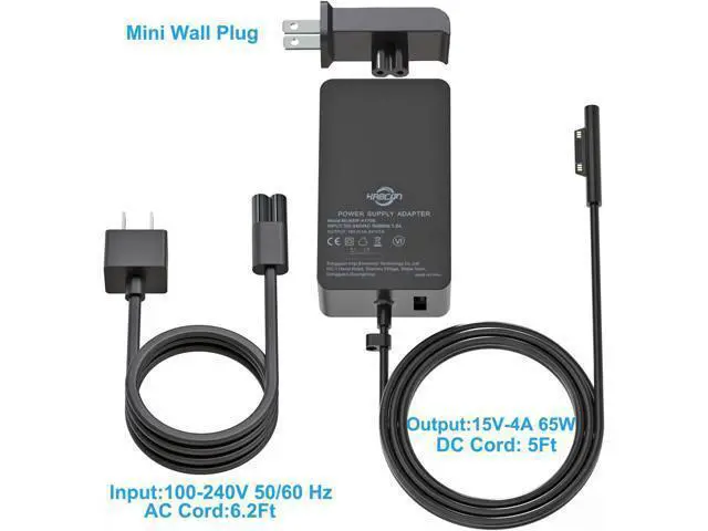 Alt view image 5 of 7 - Laptop Charger for Surface Pro 10/9/8/X/7/6/5/4/3, Microsoft Surface Laptop 6/5/Studio/4/Go/3/2, Surface Go 2/3, Surface Book 2/1, Adapter Power Support 65W 44W 36W with 11.2FT Cord&Travel Case