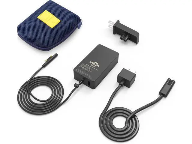 Alt view image 7 of 7 - Laptop Charger for Surface Pro 10/9/8/X/7/6/5/4/3, Microsoft Surface Laptop 6/5/Studio/4/Go/3/2, Surface Go 2/3, Surface Book 2/1, Adapter Power Support 65W 44W 36W with 11.2FT Cord&Travel Case