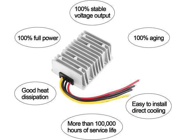 Alt view image 2 of 7 - BZONE 36V/48V to 12V 30A 360W Converter Voltage Reducer DC to DC Step Down Buck Converter 12V Golf Cart Voltage Regulator Waterproof Transformer for Golf Cart