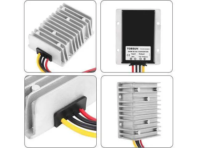 Alt view image 5 of 7 - BZONE 36V/48V to 12V 30A 360W Converter Voltage Reducer DC to DC Step Down Buck Converter 12V Golf Cart Voltage Regulator Waterproof Transformer for Golf Cart