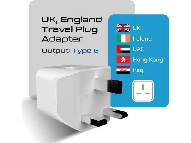 Alt view image 3 of 7 - Ceptics UK Travel Adapter Plug - with 2 USB + USA Socket Input - Type G - Ultra Compact - Safe Grounded Perfect for Cell Phones, Laptops, Camera Chargers