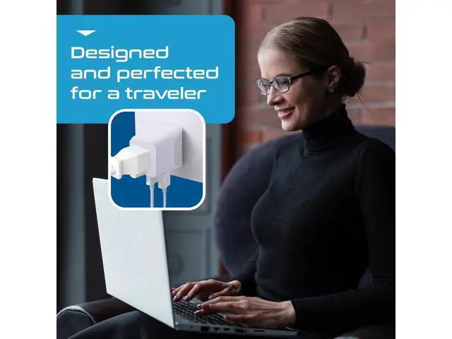 Alt view image 7 of 7 - Ceptics UK Travel Adapter Plug - with 2 USB + USA Socket Input - Type G - Ultra Compact - Safe Grounded Perfect for Cell Phones, Laptops, Camera Chargers