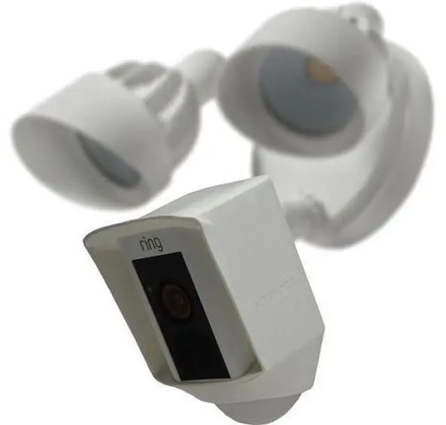 Main image of Silicone Skin Case Cover Compatible with Ring Floodlight Camera - Sun Glare, UV & Weather Protection Skins Cover - White