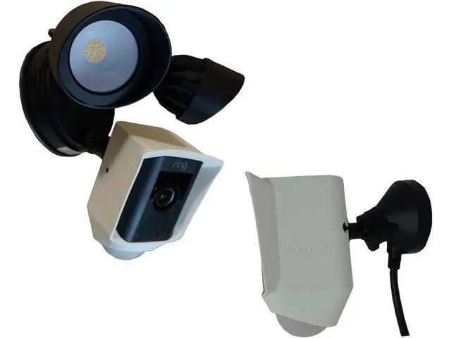 Alt view image 4 of 5 - Silicone Skin Case Cover Compatible with Ring Floodlight Camera - Sun Glare, UV & Weather Protection Skins Cover - White