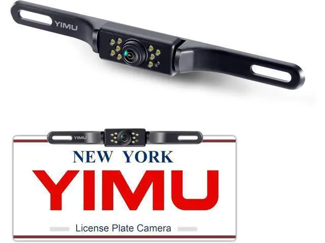Alt view image 2 of 7 - YIMU Car Backup Camera, License Plate Camera with 7 LED Lights Rear Camera, HD Night Vision Rear View Camera,Wide View Angle, IP69K Waterproof Reverse Vehicle Camera for Cars,SUV,Trucks,RV, Pickup