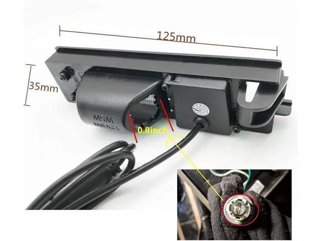 Alt view image 2 of 4 - CCD Color Car Rear View Reverse Parking Camera Compatible with Toyota RAV4 RAV-4 Version-B Horizontal Hole