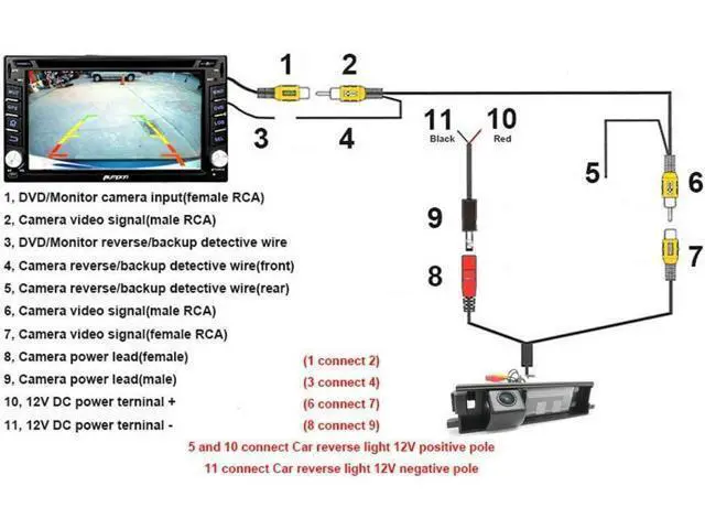 Alt view image 3 of 4 - CCD Color Car Rear View Reverse Parking Camera Compatible with Toyota RAV4 RAV-4 Version-B Horizontal Hole