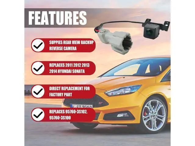 Alt view image 3 of 7 - FEXON 95760-3S102 Vehicle Rear View Backup Reverse Camera Compatible with Hyundai Sonata 2011 2012 2013 2014