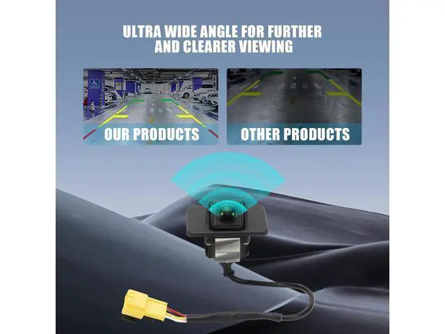 Alt view image 3 of 7 - Rear View Backup Camera Fits 2011-2013 Optima Hybrid,Night Vision 2.0L 2.4L,Parking Assist Camera 170°Ultra Wide Angle HD Night Vision Waterproof, Replace 95760-2T001 95760-2T101