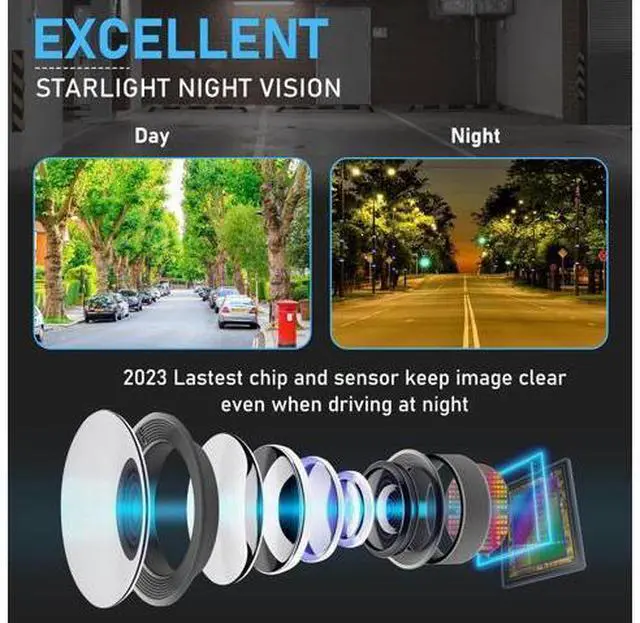 Alt view image 3 of 6 - GLK Backup Camera HD Rear View Reverse Camera | with Wide View Angle, Night Vision, Waterproof, Guide Line On/Off, Full Metal Housing, 4 pin, for 12-24V Car Vehicle SUV RV