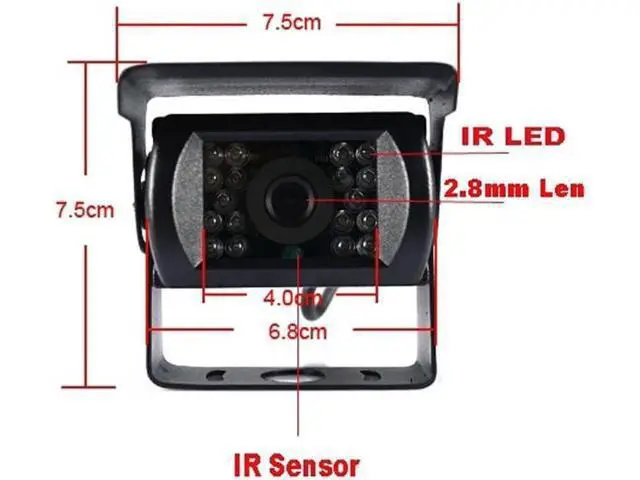 Alt view image 3 of 6 - 4Pin Car Vehicle Backup Rear View Reversing Parking Camera Night Vision for Truck Lorry Pickup Bus Vehicle Caravans Camping SUV 4 Pin Connector Plug Waterproof Shockproof 12V/24V