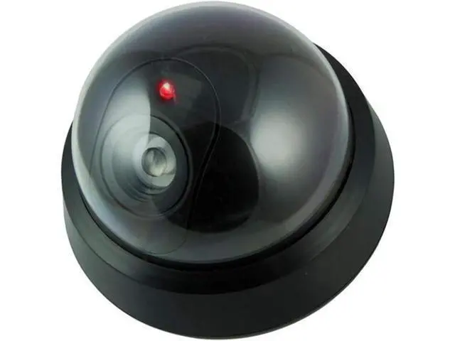 Alt view image 6 of 7 - Pearl Enterprise Dummy Security Camera Fake Camera, Outdoors Dummy Dome Wireless Surveillance System with Motion Light Realistic Look with Flashing Red LED Light for Home or Business (Pack of 4)